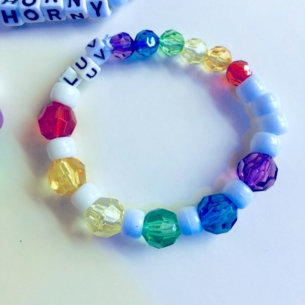 PRIDE Rave Kandi Rainbow Bracelets | PLUR - Picture 4 of 4